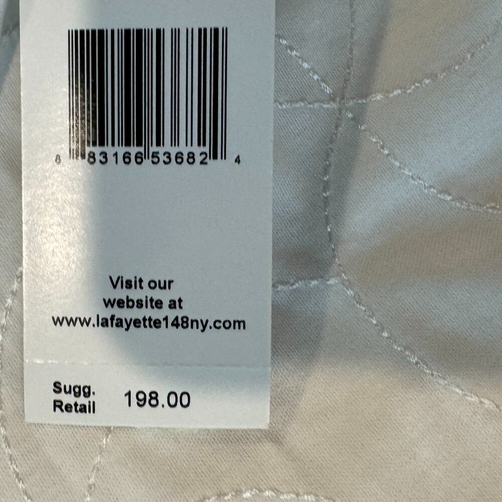 NWT Lafayette 148 New York Giada Cap Sleeve Embroidered Top XXL White MSRP $198 - Picture 7 of 8